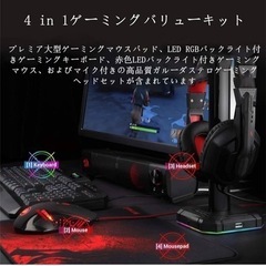 バックライト付きゲーミングマウスキーボード イヤホン セット　卸ます　アマゾン引き上げ商品　倒産品　ネット商材　卸ます　転売　アマゾン引き上げ商品　卸し　問屋　倒産品　転売OK　ネット商材　アマゾン　商品　景品　コンペの画像