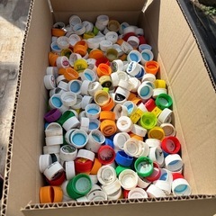 大量ペットボトルキャップ