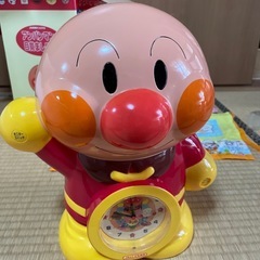 アンパンマン目覚まし時計、ぬいぐるみセットの画像