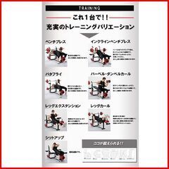 美品 現行モデル ファイティングロード/FIGHTING ROAD ホームジム キングOFベンチ＋ラバープレート100Kg+ダンベルシャフト 2本 +バーベルシャフト 1本手渡し希望/自社配送可能（配送エリアについてお問い合わせください）筋トレ・宅トレに最適の画像