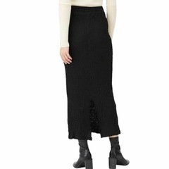 [ジル] ナロースカート 後ろスリットロングスカート レディース　ブラック　Mの画像