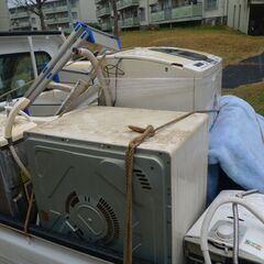 【水戸市 県営会神原アパート】 退去時の風呂釜 瞬間湯沸し器 エアコン 撤去 取外し - 水戸市