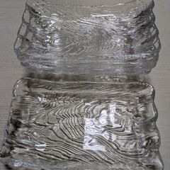 ガラス皿　長方形5枚組の画像