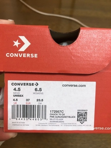 【新品】 CONVERSE CHUCK70 パープル ピンク　スニーカー23.5