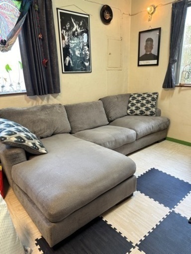 【 値下げしました】家具 ソファ 3人掛けソファ L字型ソファ