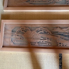 欄間2枚　ガラス入りの画像