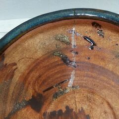 信楽焼/丸火鉢/海鼠釉/メダカ鉢/水連鉢/花手水なども/小型火鉢/手あぶり/めだか/C0DX0104の画像