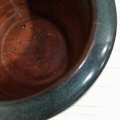 信楽焼/丸火鉢/海鼠釉/メダカ鉢/水連鉢/花手水なども/小型火鉢/手あぶり/めだか/C0DX0104の画像