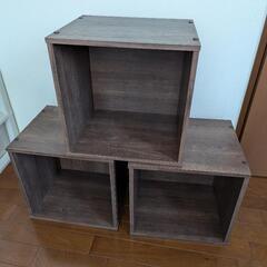 カラーボックス　1段　3個セットの画像