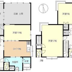 店舗付きの６DK一戸建てです！　店舗は約５０㎡　駐車場２台付き！ - 大里郡