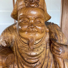 七福神 天然木置物 木彫り 大黒天＊大國天 1,000×幅1,600×高さ1,600mmの画像