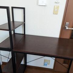 ラック付きデスク　一体分割両用の画像