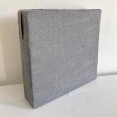 美品 正方形 厚い クッション 座布団 グレー  
