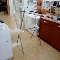 ★ジモティ割あり★  洗濯ラック シルバー×白 H70×D65×W134 クリーニング済み OJ5952の画像