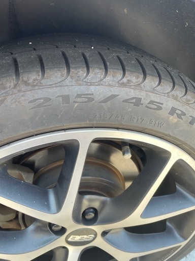 BBSホイールタイヤ　215\45r17 