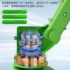 草刈り機 草刈機 充電式 電動 コードレス 大容量3000mAhバッテリー×2の画像