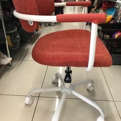 キャスター付き昇降チェア（オレンジ）の画像
