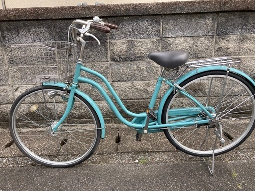 【26インチ自転車】美品❗️LEDオートライト付　変速なし　前後タイヤ、鍵新品❗️スペアキーあり　若林自転車　浜大津　SALE中❗️