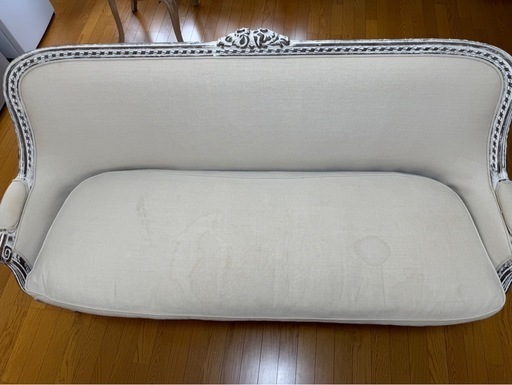 再再値引きしました！フランスシャビー　アンティークソファと机♡