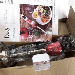 保管未使用 訳アリ D＆S (DESIGN&STYLE) ハンドブレンダー DS7796 レッド 2023年製 ☆ 札幌市 白石店 の画像