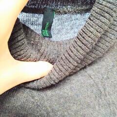 ウール混　ニットワンピースの画像