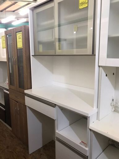 レンジボード　ニトリ　リガーレ　食器棚　白　キッチンボード