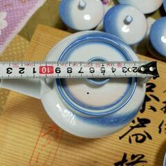 未使用品　乃りたけ　茶器揃  急須 と蓋付き湯呑み5つの画像