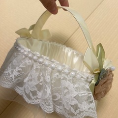ウエディング　かご　ピローの画像