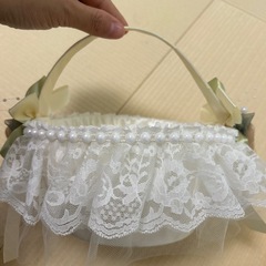 ウエディング　かご　ピローの画像