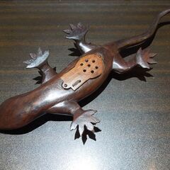 GECKO SPIRIT バリ島 オブジェ 置物 トカゲの模型 動作未確認 木箱付き 札幌市東区 新道東店の画像