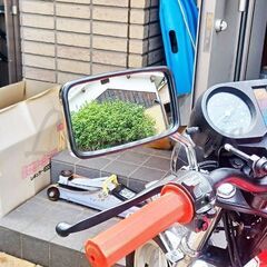 スタンダードType 角型 メッキミラー 正ネジ10mm 左右セットの画像