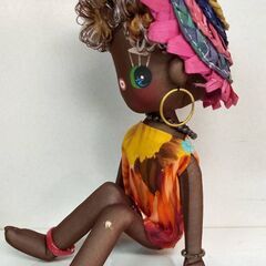 ☆日本のお土産　モダン人形　黒ちゃん　中古品　の画像