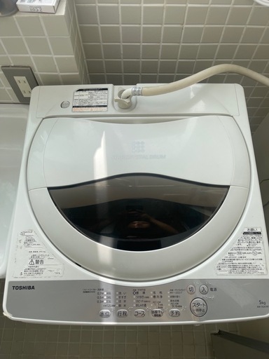 美品　　TOSHIBA 東芝　電気洗濯機　AW-5G6 2019年製　5kg 