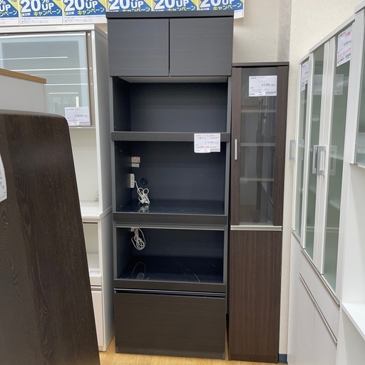 ★ジモティ割あり★   松田家具　家具　レンジ台　大理石風　クリーニング済み SJ7263