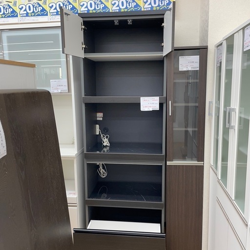 ★ジモティ割あり★   松田家具　家具　レンジ台　大理石風　クリーニング済み SJ7263