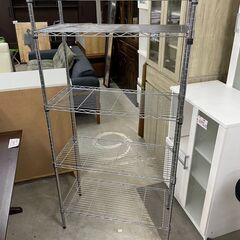 メタルラック　No.14573　シルバー　中板調整可能　収納　棚...