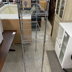 メタルラック　No.14573　シルバー　中板調整可能　収納　棚　【リサイクルショップどりーむ天保山店】の画像