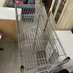 メタルラック　No.14573　シルバー　中板調整可能　収納　棚　【リサイクルショップどりーむ天保山店】の画像