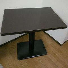 2人用 ダイニングテーブル 幅700×奥行500×高さ735mm 木目 業務用 店舗用 家具 カフェテーブルの画像