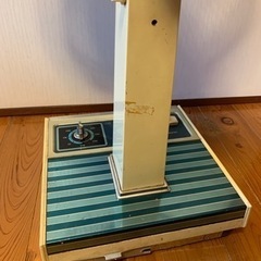 昭和レトロ SANYO サンヨー 扇風機 EF-68Qお座敷扇 羽根径30㎝ 青羽根 レトロ 家電 アンティーク の画像