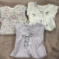 nextbbaby 60cm ロンパース3点セットの画像