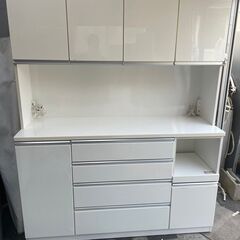 ｒ58　幅1600食器棚　ホワイト　ソフトクローズ