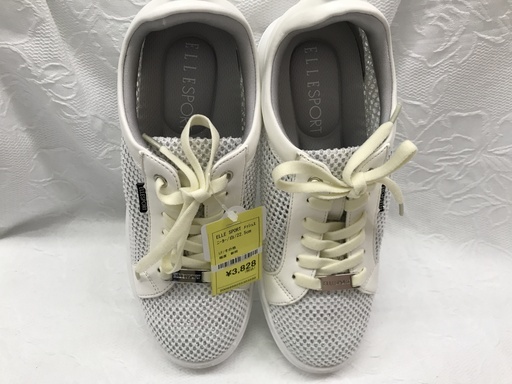 ELLE SPORT メッシュスニーカー/白/22.5cm