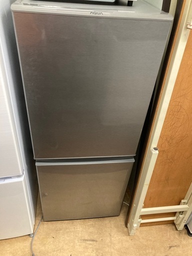 アクア 2ドア冷蔵庫 ブラッシュシルバー AQR-13M  リサイクルショップ宮崎屋　佐土原店　25.2.26F