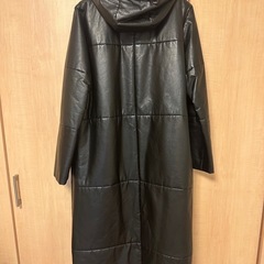 Jaleco リアルレザー　フード付ロングコートの画像