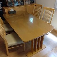 【美品】ダイニングテーブル　チェア4脚セット