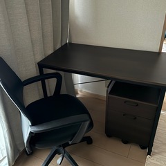 デスク、チェア、物入れセット