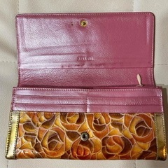ANNA SUI☆アナスイ☆がま口長財布☆オレンジ☆ゴールドの画像