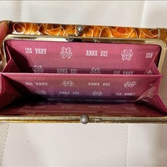 ANNA SUI☆アナスイ☆がま口長財布☆オレンジ☆ゴールドの画像