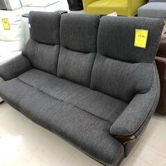 Wa973  ハイバックソファー  ブラウン  3人用